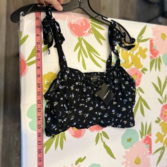 NWT forever 21 periwinkle and black Cami tie straps, size medium - Picture 4 of 5